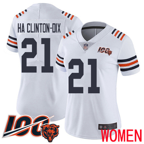 Chicago Bears Limited White Women Ha Ha Clinton-Dix Jersey NFL Football #21 100th Season->youth nfl jersey->Youth Jersey